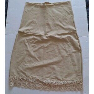 Covergirl Shapewear Shaper Skirt Size Medium Beige Lace Trim